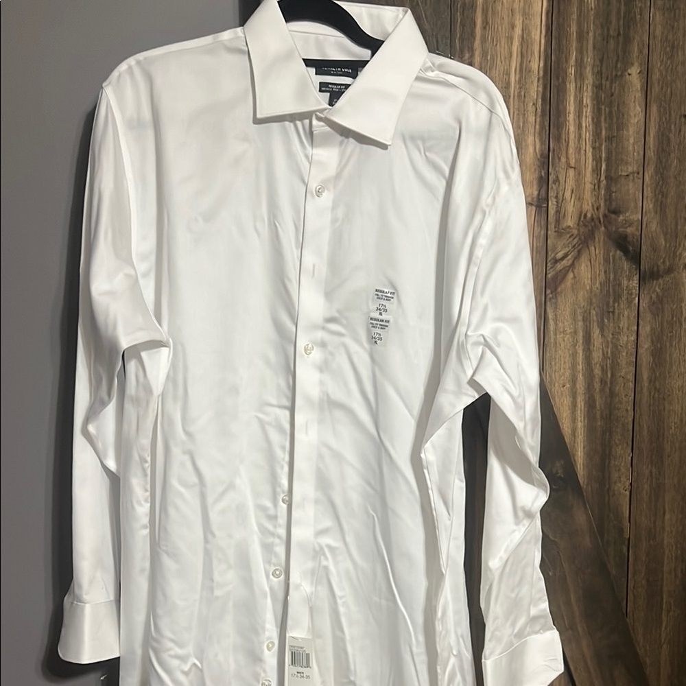 Kenneth Cole New York White Dress Shirt Crisp Formal Wear